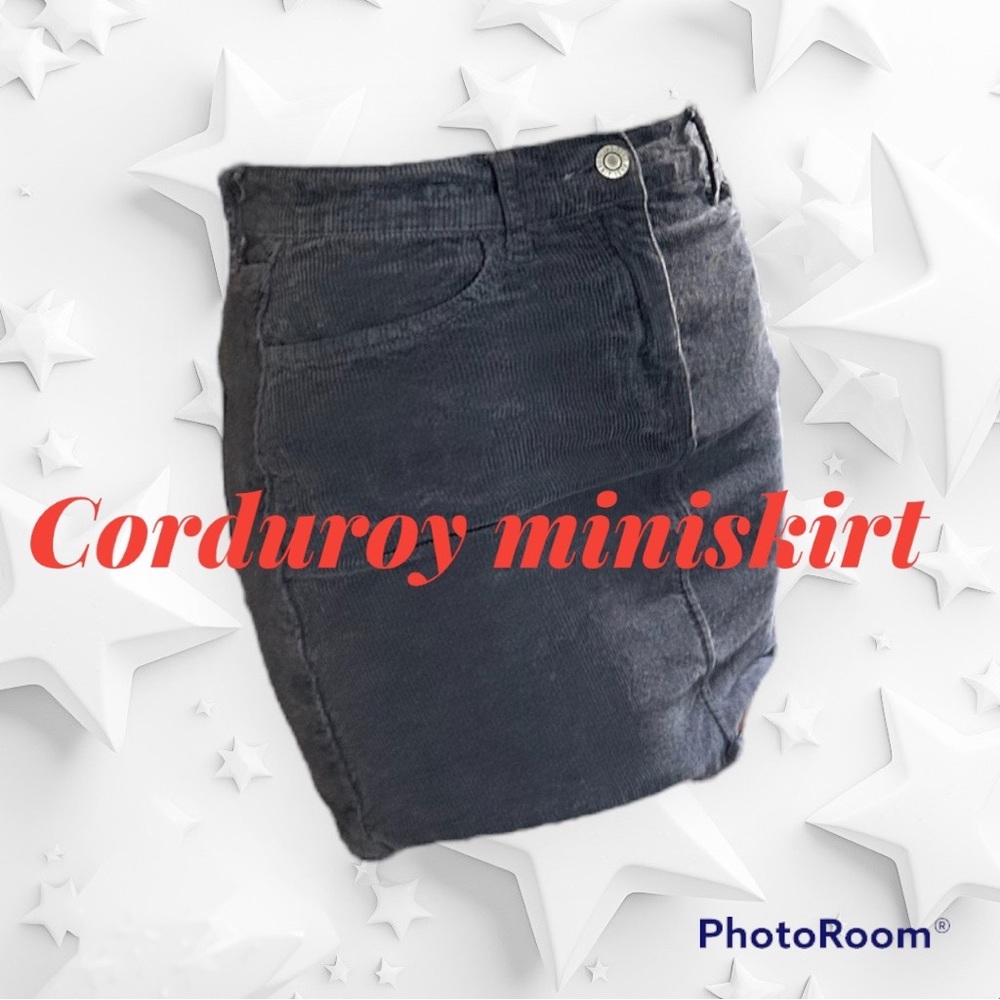 Corduroy miniskirt
